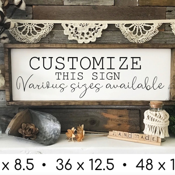 Customized Wood Sign | Custom Quote Sign | Create Your Own Custom Wood Sign | Personalized Custom Sign | Custom Wood Sign | Custom Sign