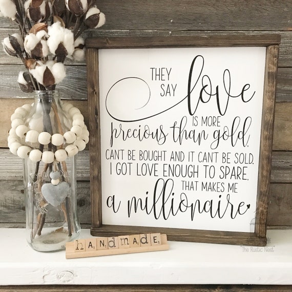 Millionaire Chris Stapleton Sign Wedding Song Lyric Sign ...