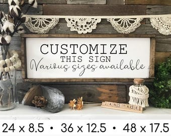 Custom Quote Wood Sign: Personalized Rustic Home Decor
