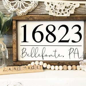 Zip Code Sign | Custom Zip Code Sign | City and State Sign| Hometown Gift | Personalized Location Sign | Custom Location Sign (13.5" x 8.5")