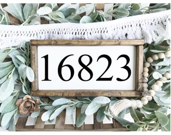 Custom Zip Code Sign: Rustic Hometown Gift (13.5" x 6.5")