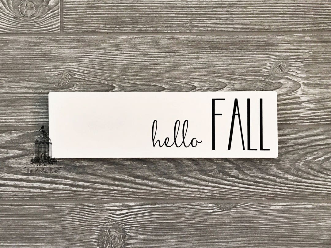Hello FALL Wooden Sign (12