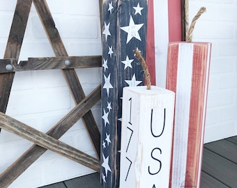 Wooden Firecrackers: Patriotic 4th of July Porch Decor