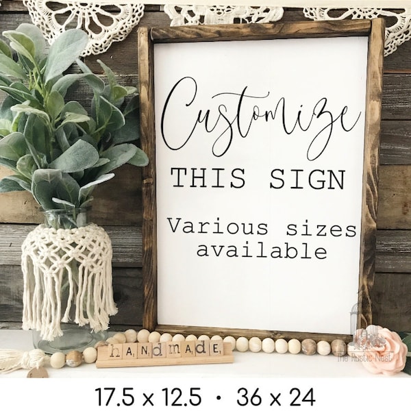 Customized Wood Sign | Custom Quote Sign | Create Your Own Custom Wood Sign | Personalized Custom Sign | Custom Wood Sign | Custom Sign