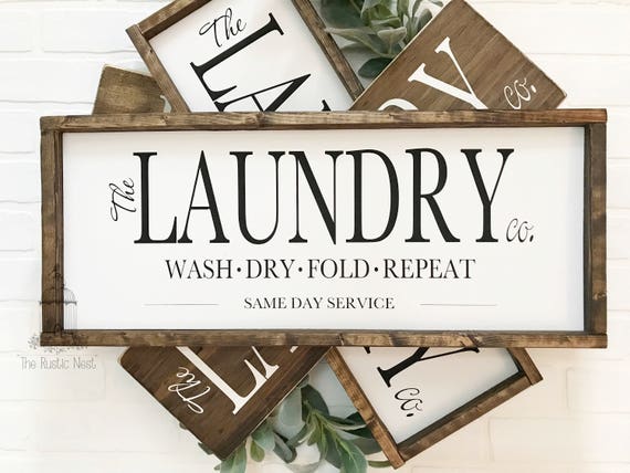 Laundry Sign Wash Fold Laundry Room Decor Dry Laundry Room Sign Dry 