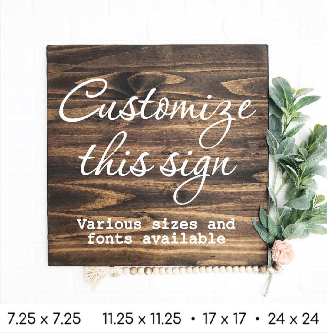 Custom Quote Wood Sign: Personalized Rustic Decor - Etsy