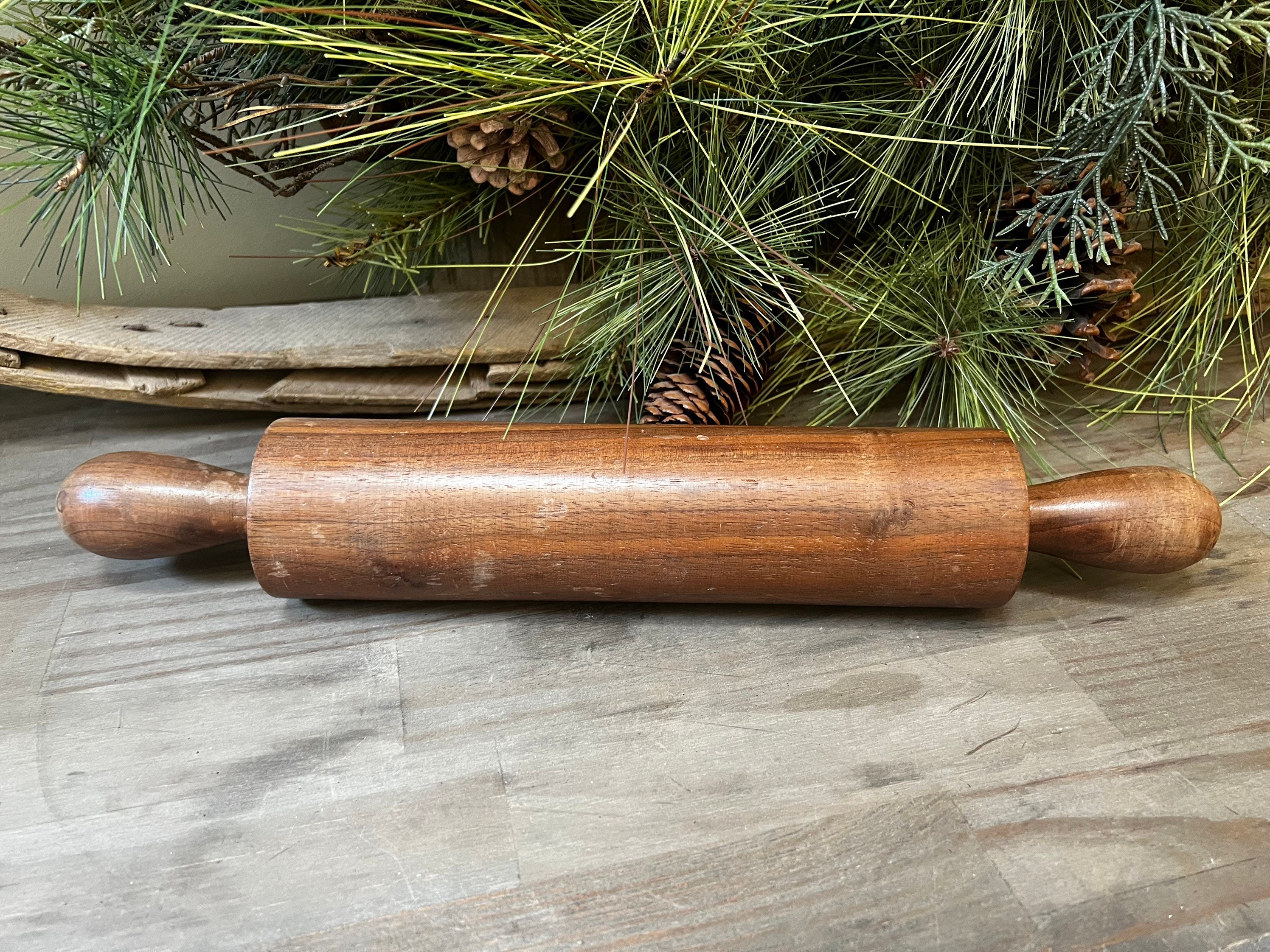 Antique Rolling Pin Vintage Rollin Pin Solid Turned One Etsy