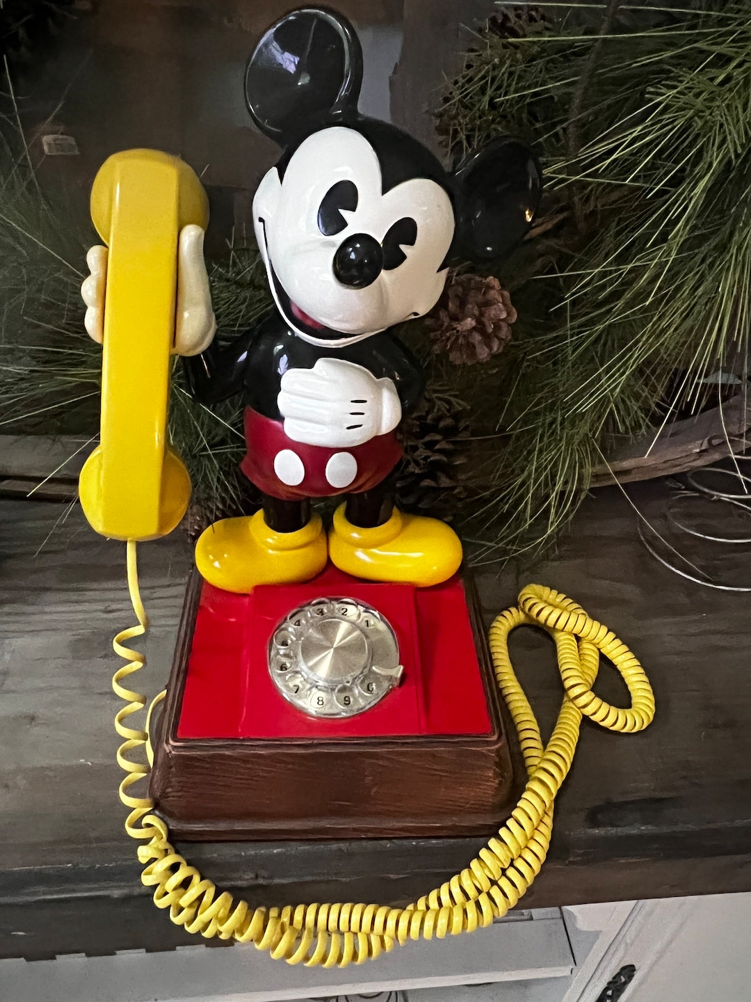 Vintage Mickey Mouse Rotary Phone Disney Mickey Mouse Etsy