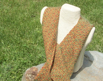 Woven scarf, woven cotton scarf, handwoven cotton scarf, woven summer scarf, woven scarf with fringe