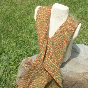 Woven scarf, woven cotton scarf, handwoven cotton scarf, woven summer scarf, woven scarf with fringe