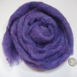 Needle felting roving, needle felting wool roving, roving for needle felting, needle felting fleece, Thistle purple roving, 1 oz.