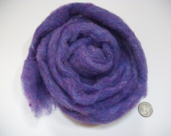 Needle felting roving, needle felting wool roving, roving for needle felting, needle felting fleece, Thistle purple roving, 1 oz.