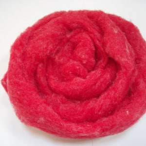 Needle felting roving, needle felting wool roving, roving for needle felting, needle felting fleece, Red Heather roving, 1 oz.