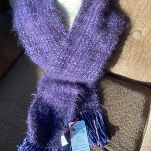 Woven scarf, woven wool scarf, handwoven wool scarf, woven winter scarf, woven scarf with fringe