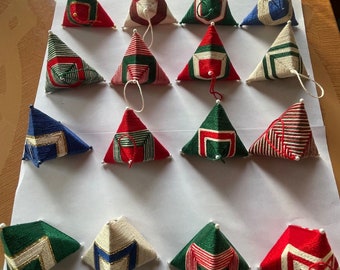 Christmas ornaments, 3D ornaments, cotton ornaments, Handmade