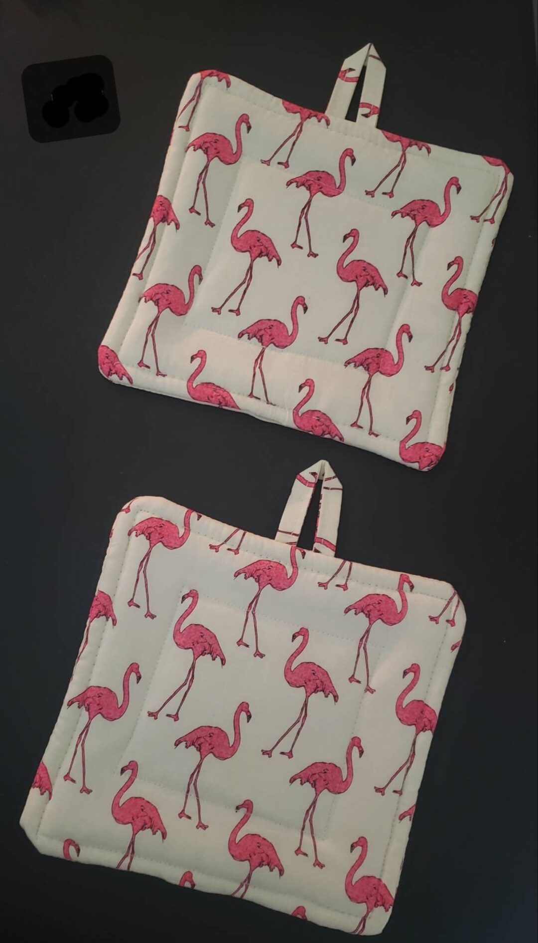 Potholders Flamingos Double Insulbrite Gift Novelty Potholders Etsy