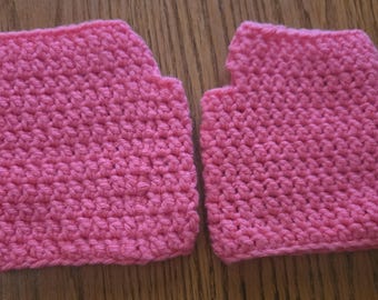 Fingerless gloves pink