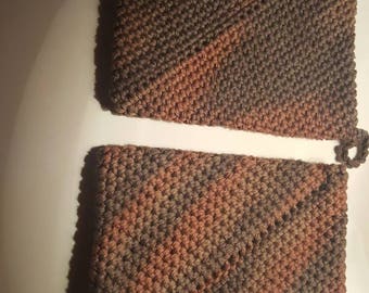 Pot holders  100% cotton thick crochet potholders