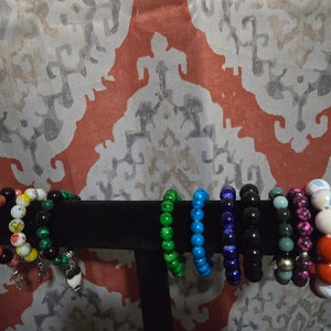 Beaded bracelets stretch bracelets choose color from drop box 7 1/2 inch