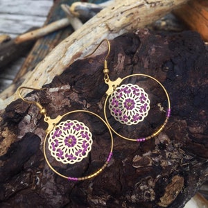 hand-woven bohemian creole earring