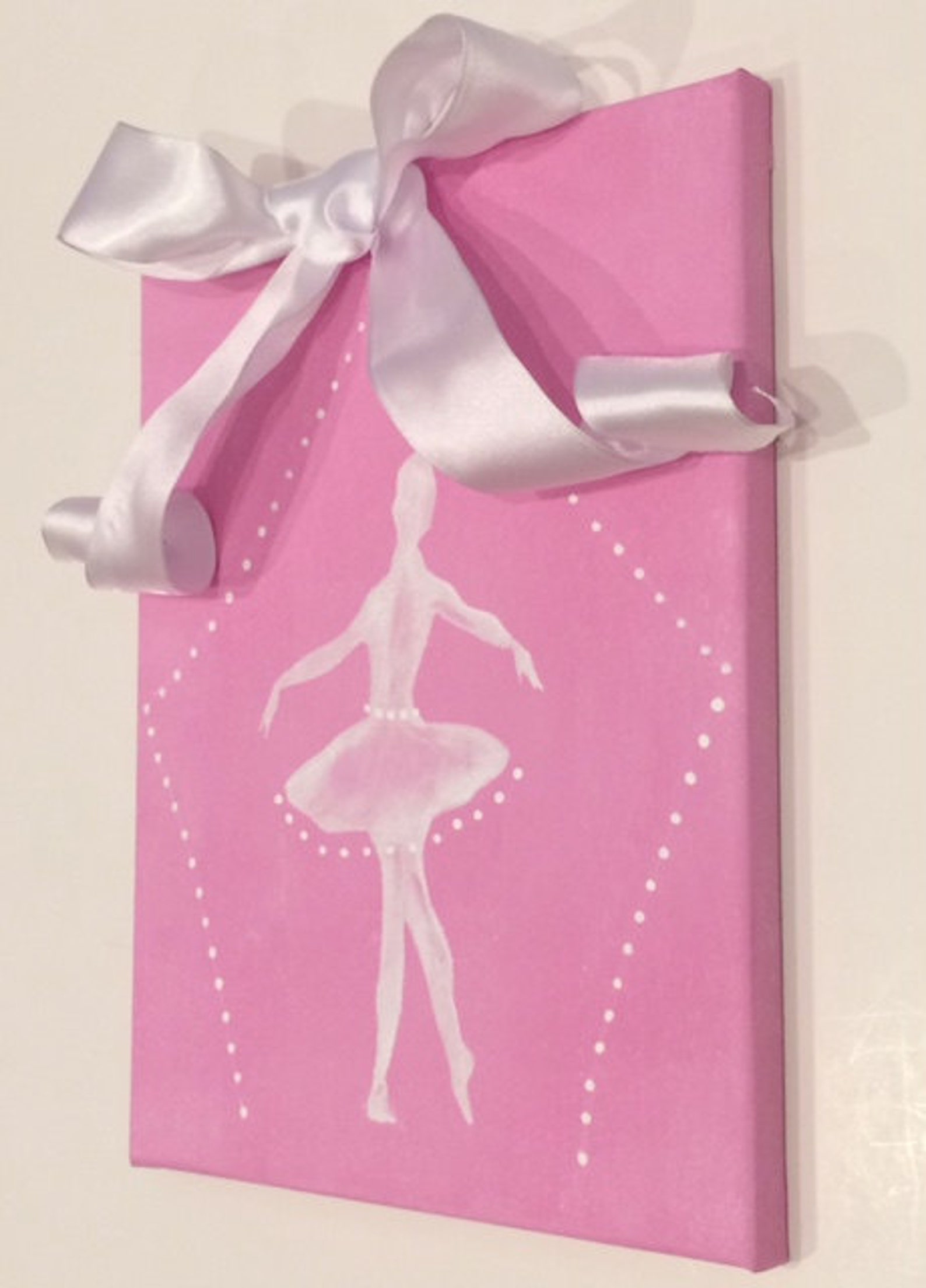 9x12 ballet canvas, ballerina art, ballet art, canvas art, girls room decor, pink girls room, dance art, ballet art, girls rooms