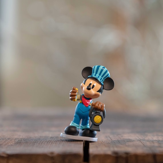 mickey mouse on a train
