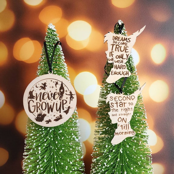 Biggest Sale of the Year! Never Grow Up Laser Engraved Wood Ornament