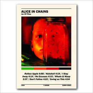 Alice in Ketten - Fliegenglas. Digitaldruck - Musikdruck - Vintage Poster - Album Cover Poster - Wandkunst