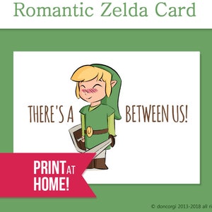 Legend of Zelda Valentinstagskarte | Es gibt eine Verbindung zwischen uns! |  Druckbare Karte | Liebeskarte | Valentinstagskarte zum Ausdrucken SOFORT DOWNLOAD