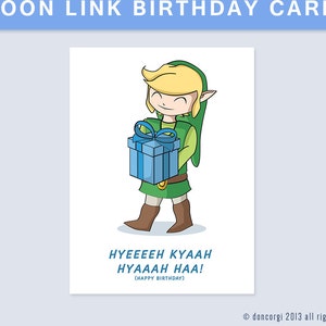 Printable Legend of Zelda Birthday Card Digital Card Happy Birthday Card Gamer Birthday Card Nintendo Birthday Nintendo Gift DL image 2