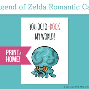 Carte Danniversaire Imprimable La Legende De Zelda Carte Etsy