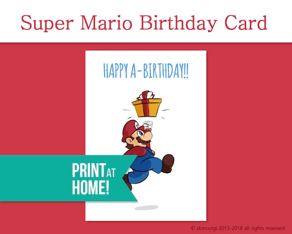 Super Mario Brothers IMAGE Download Use as Printable (Download Now) 