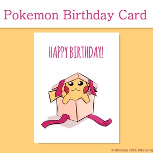 Printable Pokemon Birthday Card Video Game Card Gamer Birthday Card ...