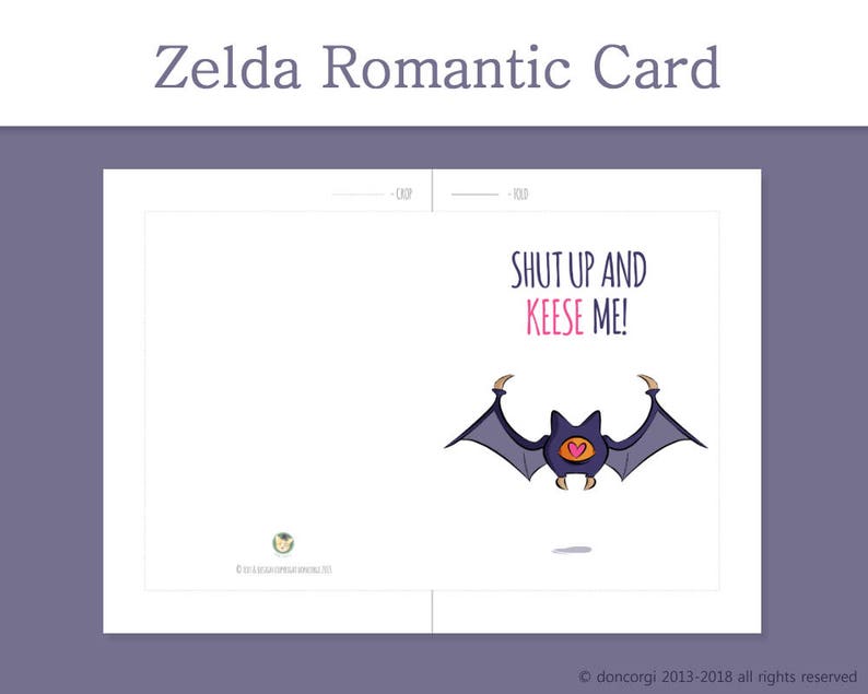 Printable Legend Of Zelda Valentines Card Valentines Day Card Printable Valentines Card Breath