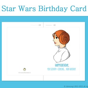 Star Wars Birthday Card Princess Leia Printable Card Happy Birthday ...