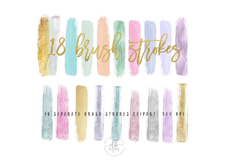 Download Pastel Brush Strokes Clipart Unicorn Vibes Shimmery ...