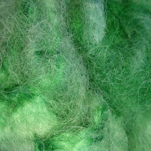 Soft alpaca fleece, yellow, peachy, red, pink, purple, blue, turquoise, green for needle felting, wet felting, spinning, DIY craft wool. image 8