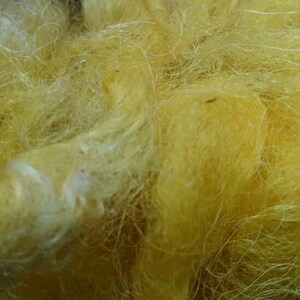 Soft alpaca fleece, yellow, peachy, red, pink, purple, blue, turquoise, green for needle felting, wet felting, spinning, DIY craft wool. image 6