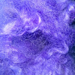 Soft alpaca fleece, yellow, peachy, red, pink, purple, blue, turquoise, green for needle felting, wet felting, spinning, DIY craft wool. image 2