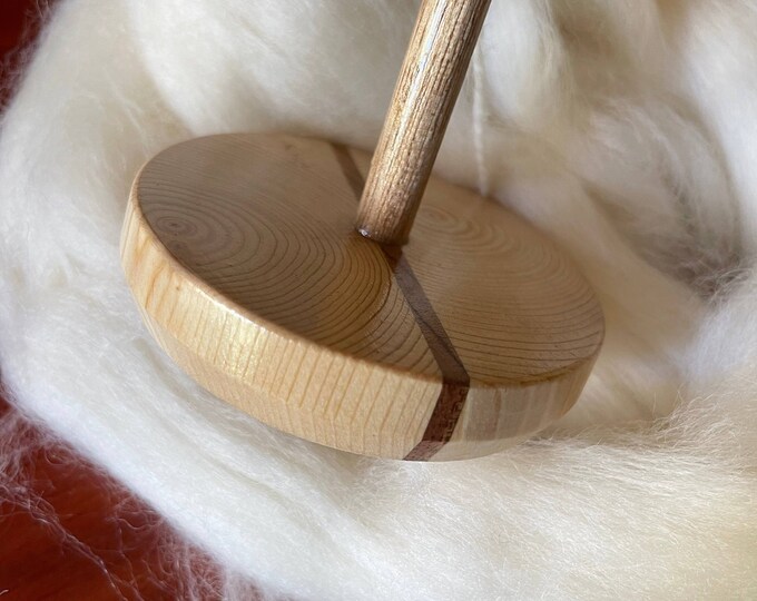 Drop Spindle Kit, Learn to Spin Easily Pure Merino Wool Roving, Bottom