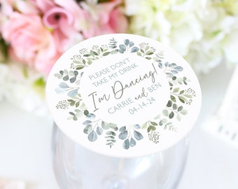 Please Don't Take My Drink I'm Dancing Coasters - Wedding Reception Coasters - Rustic Wedding Decor