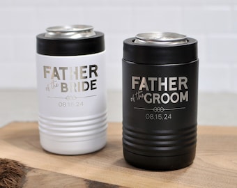 Father of the Bride Can Cooler, Wedding Can Cooler, Father of the Groom Gift from Bride