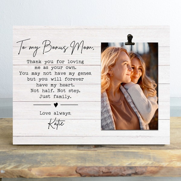 Bonus Mom Wedding Day Gift - Picture Frame for Step Mom