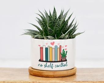 Book Planter, Birthday Gift for Reader, Book Shelf Decor