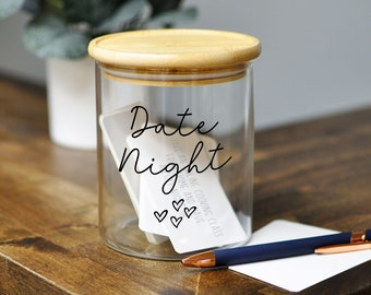 Date night jar, Valentines Day Gift for Him, Fiance Gift for Her