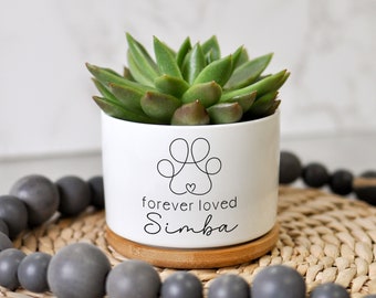 Pet Garden Memorial, Custom Flower Pot, Pet Memorial Planter, Dog Remembrance Gift