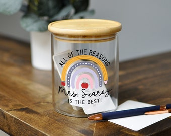 Teacher Appreciation Gift, Note Jar, Classroom Decor Elementary, Daycare Teacher Gift