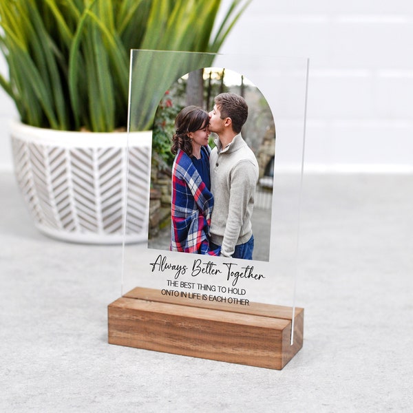 Custom Photo Acrylic Plaque - Printed Photo with Stand - Couple Gift - Personalized Photo Print