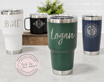 decorated yeti cups