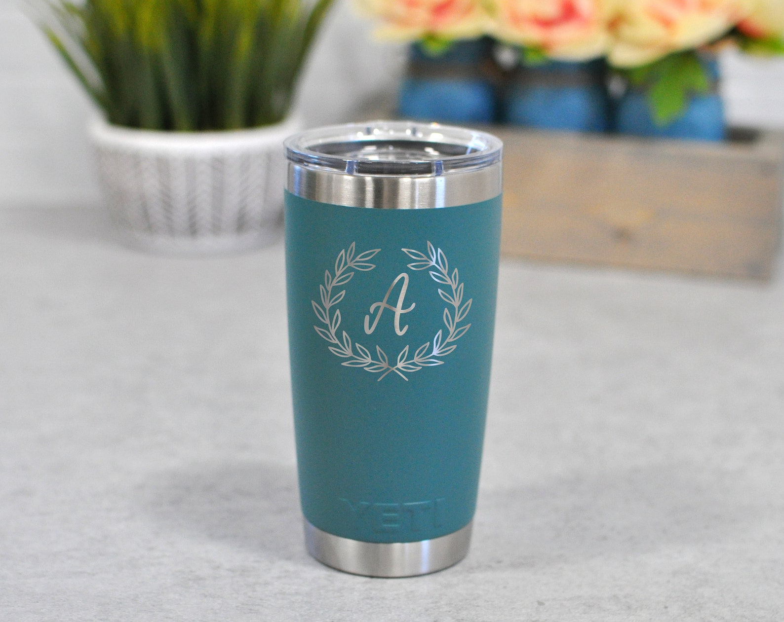 Etched Yeti Tumbler 20 oz Yeti Tumbler Yeti Powder Coat Etsy